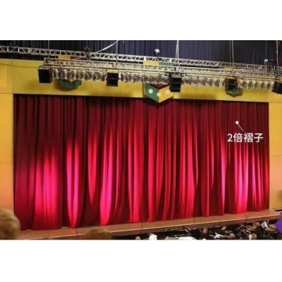 舞臺電動(dòng)幕布  定做（加厚意大利絨布，軌道，杜亞舞臺專用電機(jī)ID100-WF，遙控器）